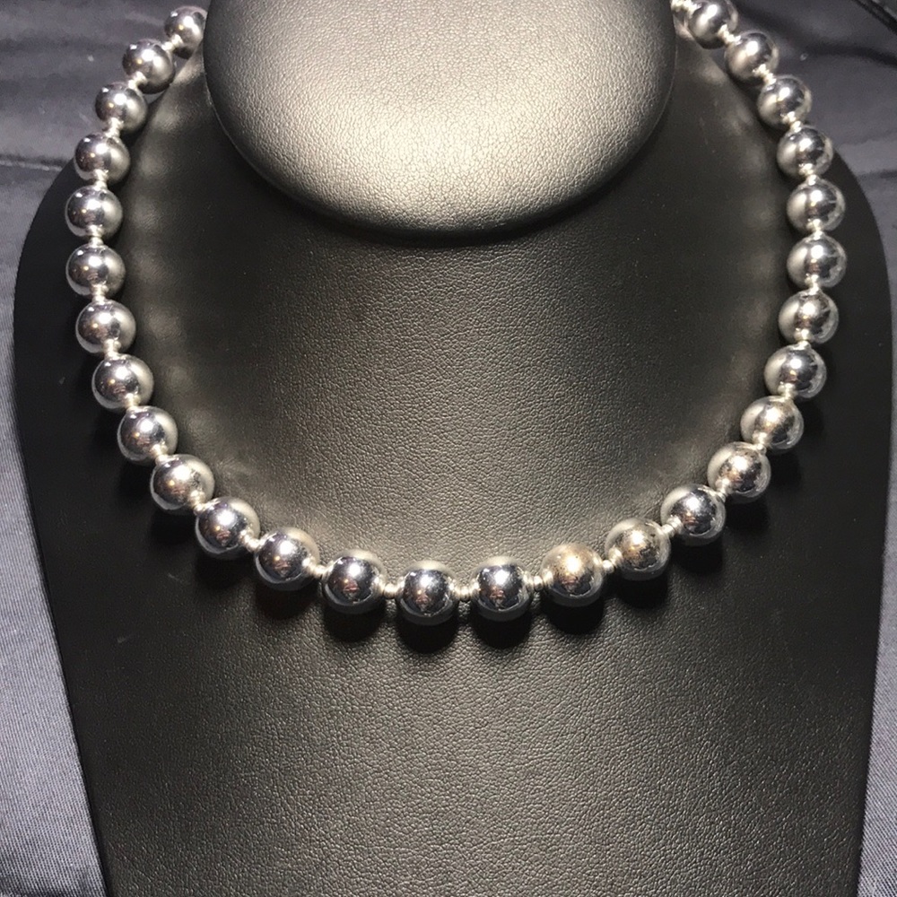 Silver Beaded Necklace